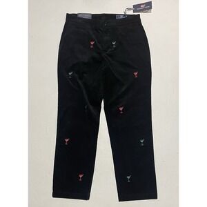 $128 NWT Vineyard Vines CORDUROY PANT MARTINIS JET BLACK SIZE 30 X 30 Straight
